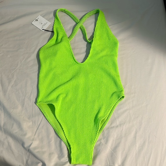 Skatie Other - Ribbed Zoey Neon Cheeky Skatie One Piece NWT